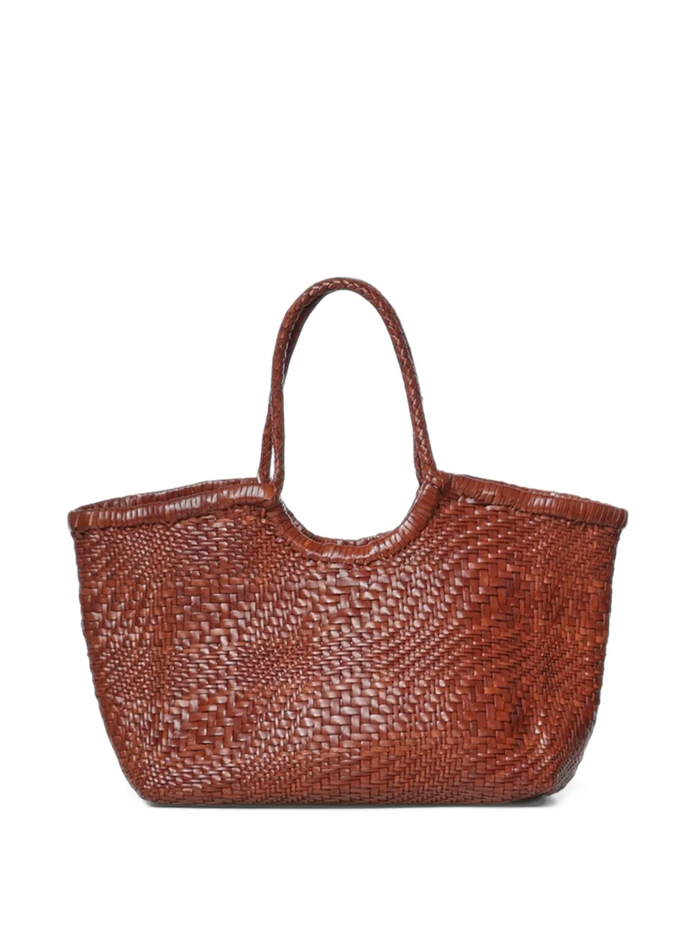 DRAGON DIFFUSION Nantucket Optical geweven leren shopper Bruin