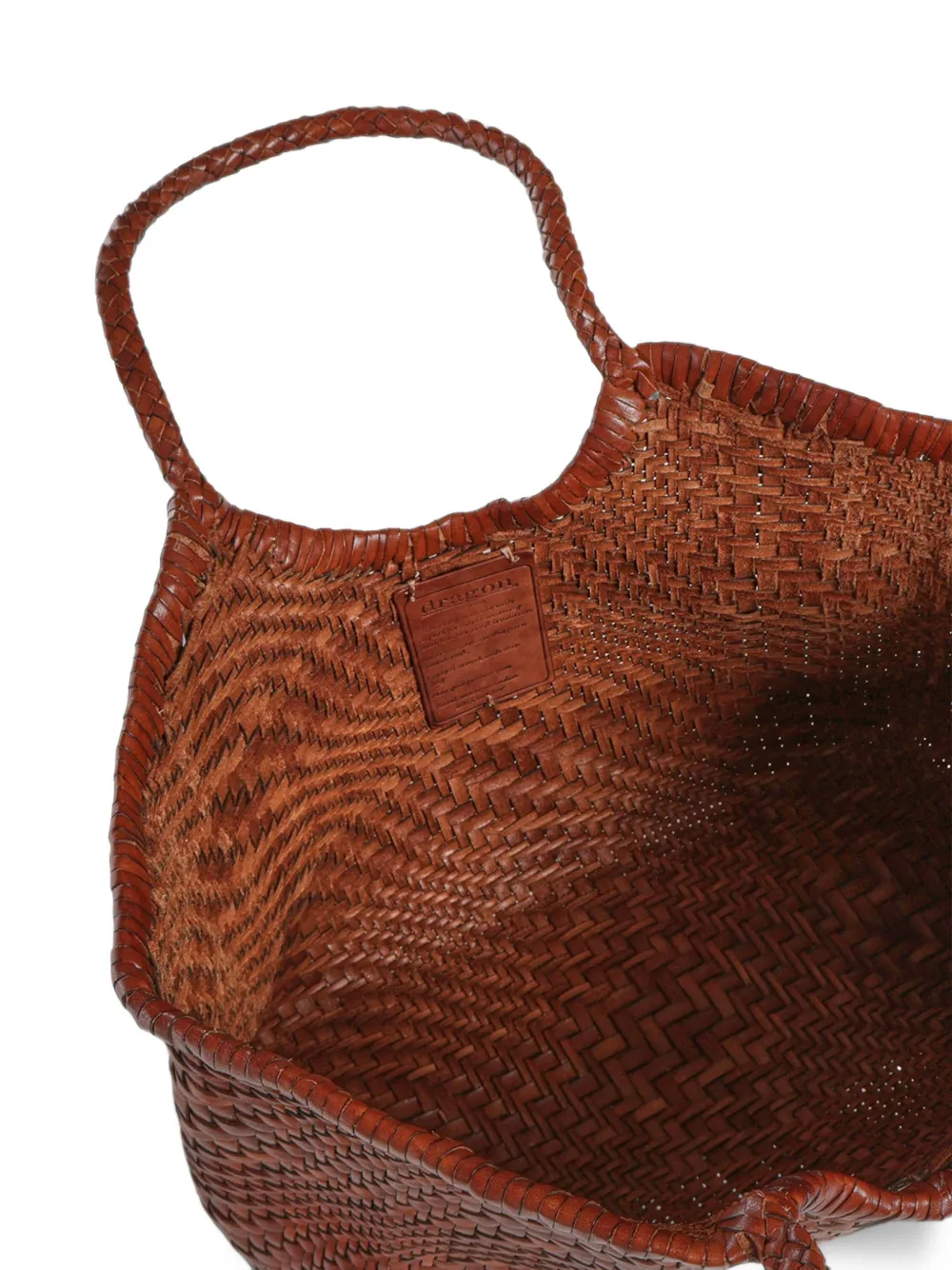 DRAGON DIFFUSION Nantucket Optical geweven leren shopper Bruin