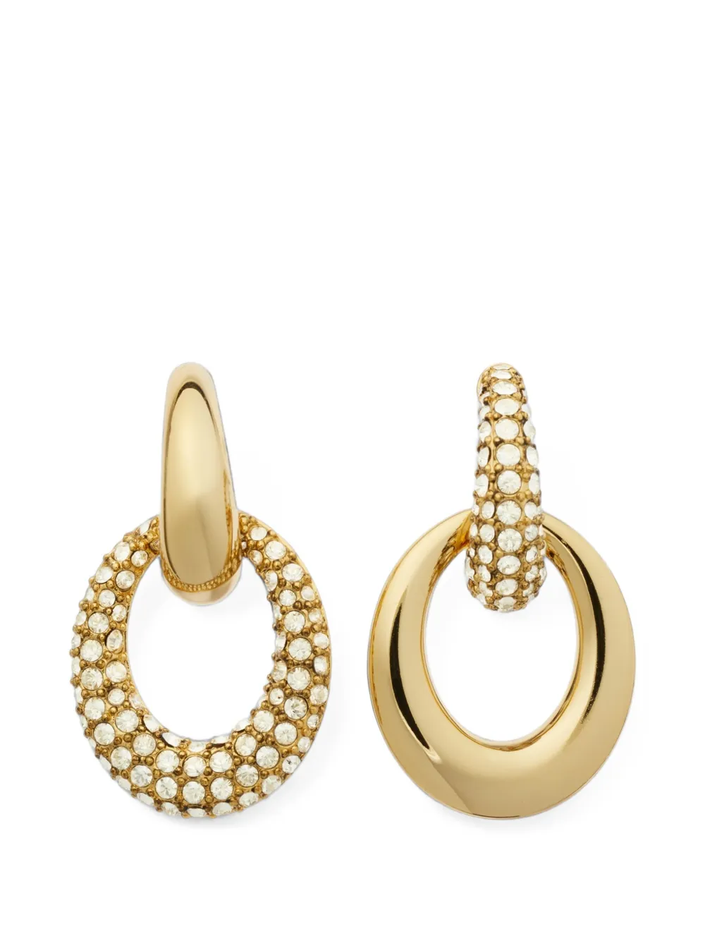 Tory Burch pavé Doorknocker earrings - Gold