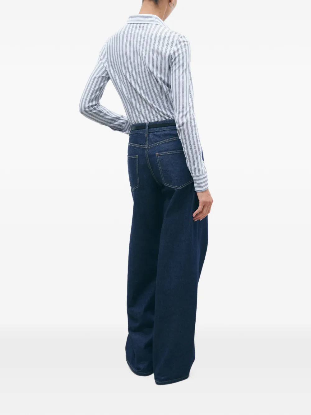 Tory Burch Gestreept katoenen piqué poloshirt Wit