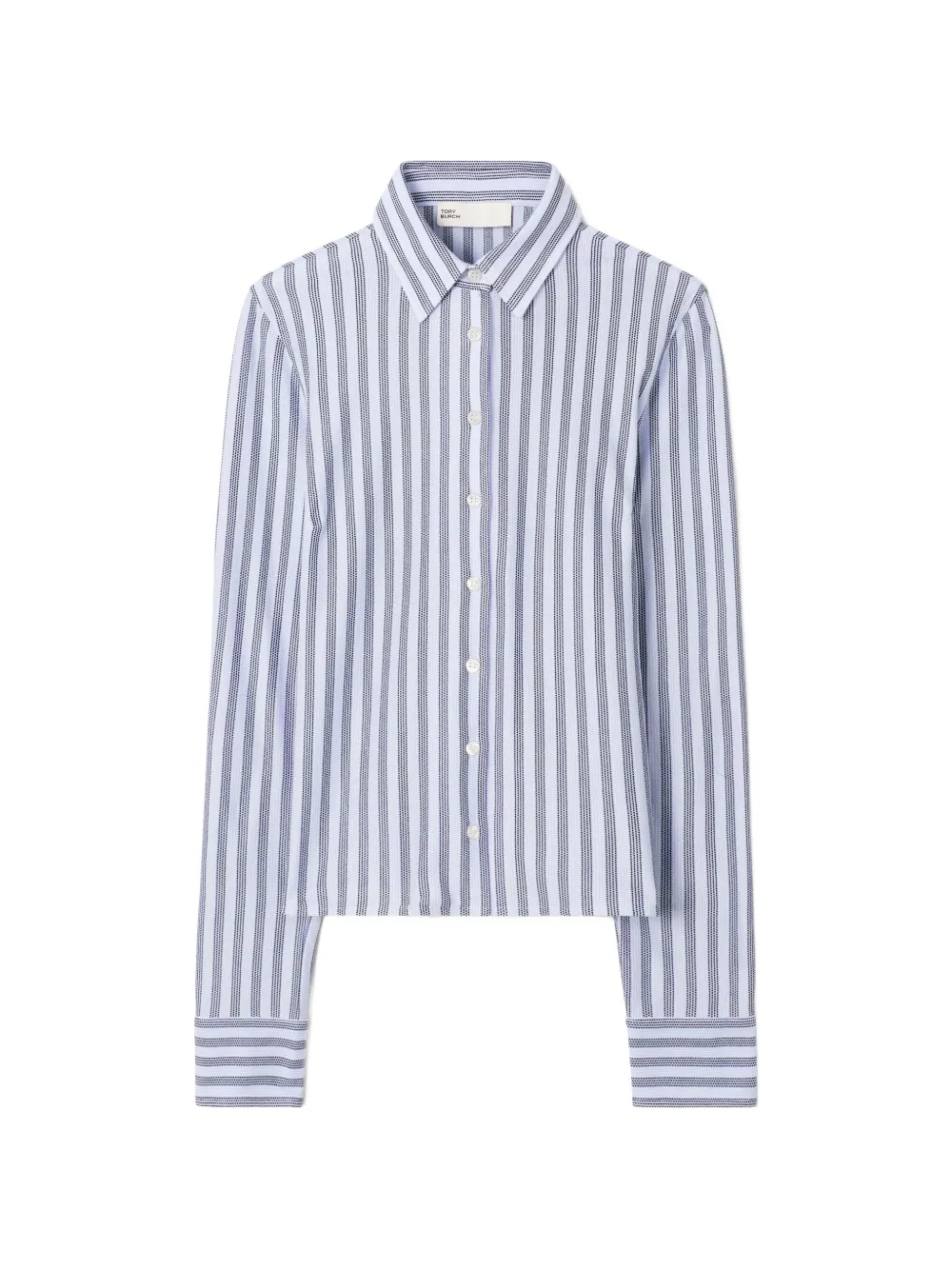 Tory Burch striped cotton piqué polo shirt
