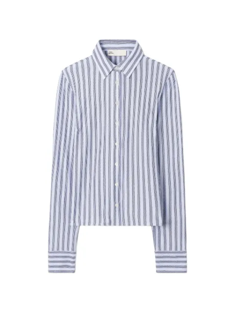 Tory Burch striped cotton piqué polo shirt