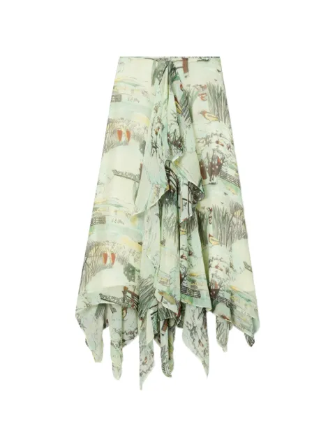 Tory Burch printed chiffon skirt