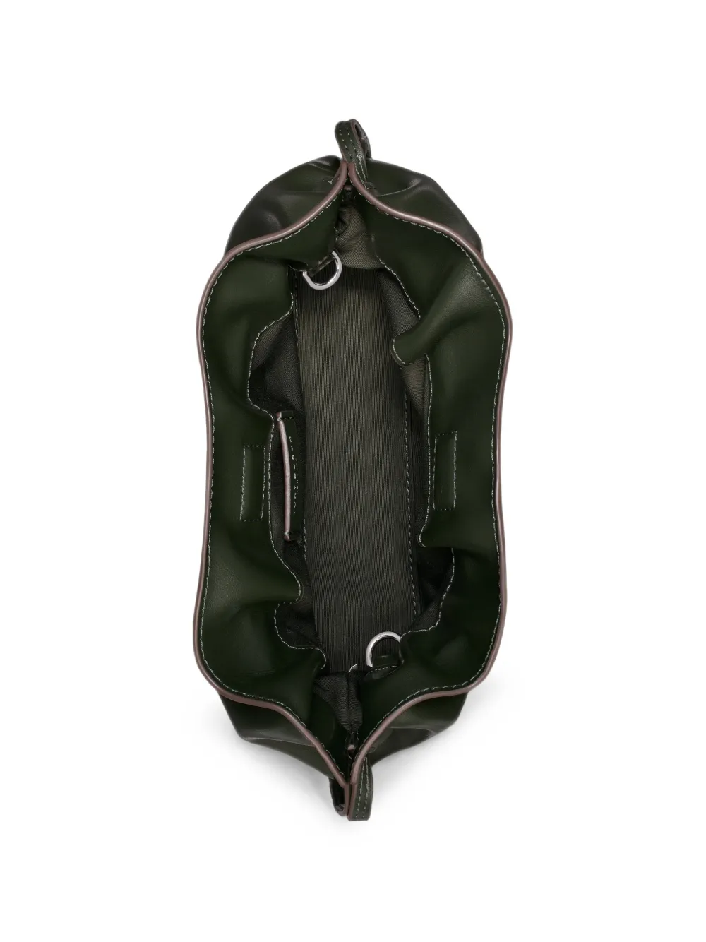 Tory Burch Ella gerecyclede buidel met trekkoord Groen