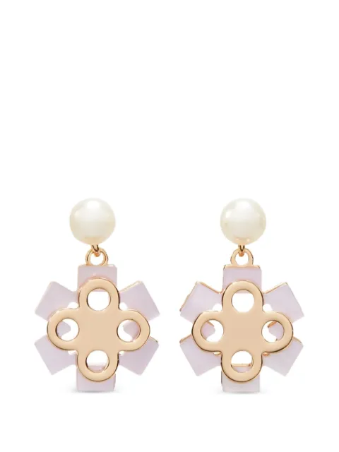 Tory Burch aretes Forget Me Not con perla