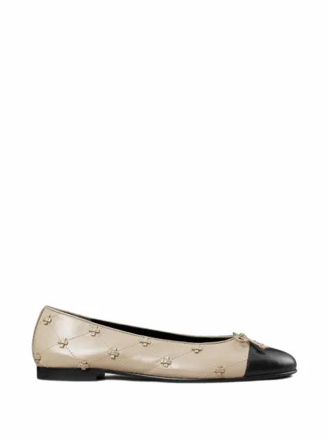 Tory Burch Bunny Knot cap-toe ballet flat