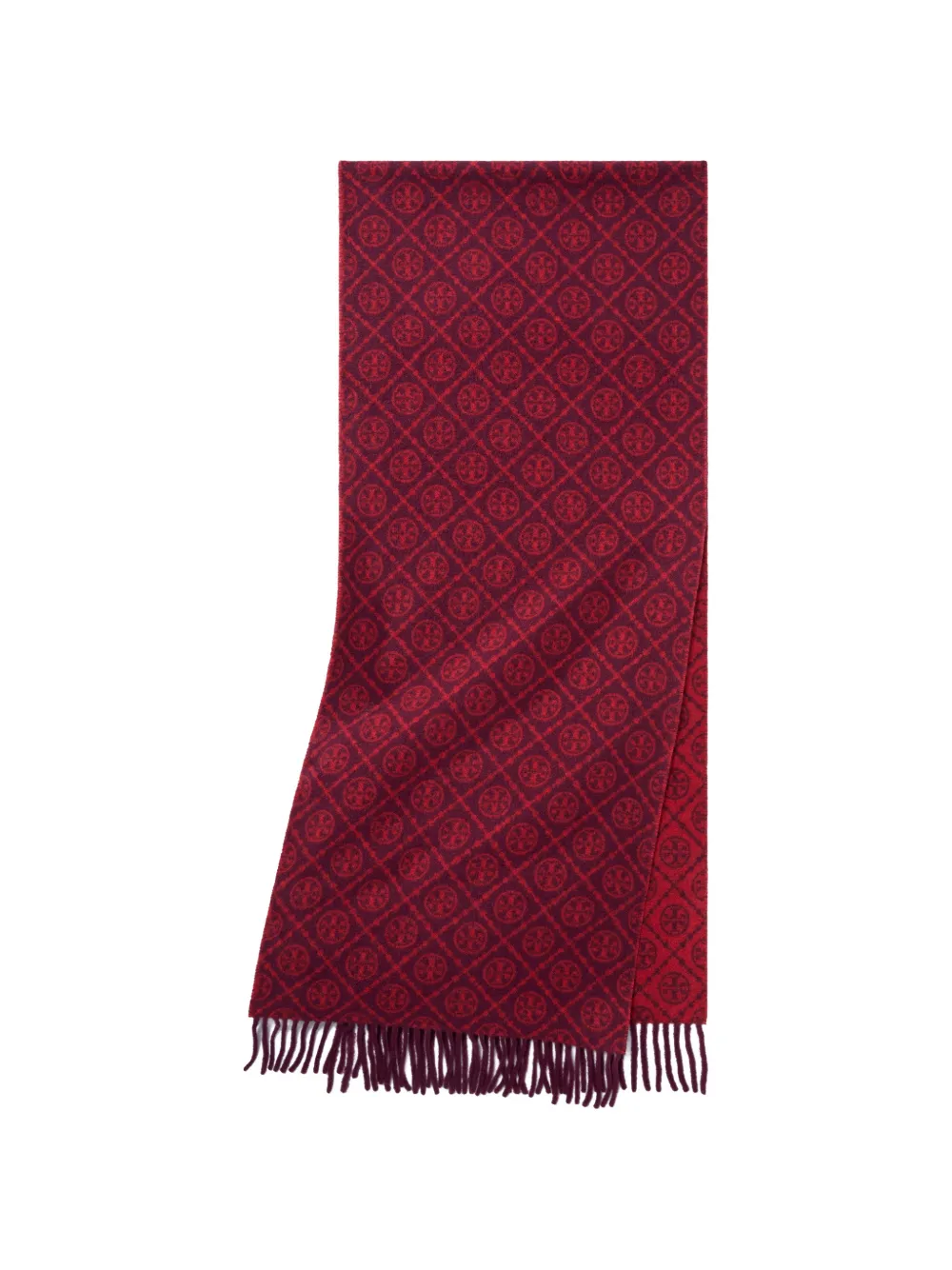 Tory Burch T Monogram oblong scarf - Red