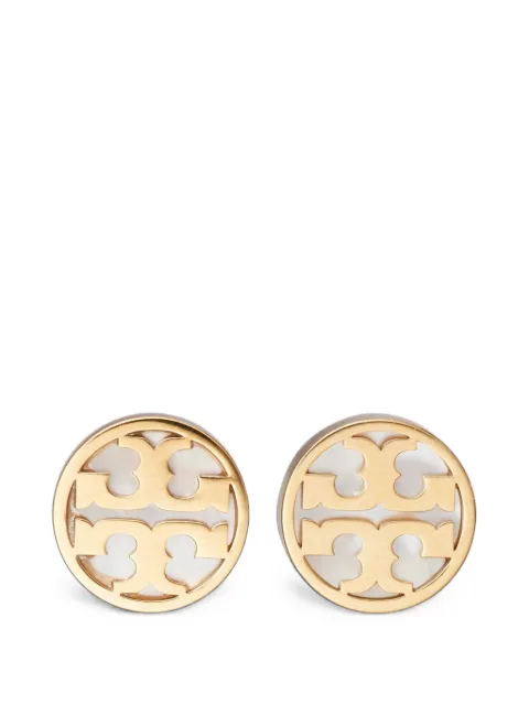 Tory Burch aretes Icon con madre perla