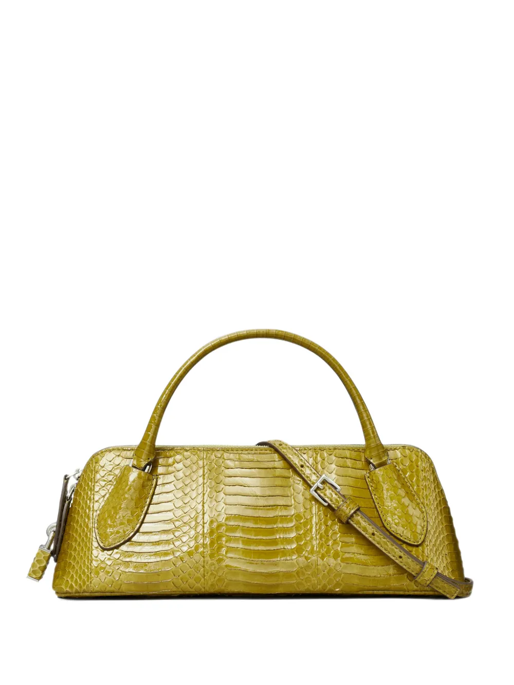 Tory Burch Lock snake top-handle bag Groen