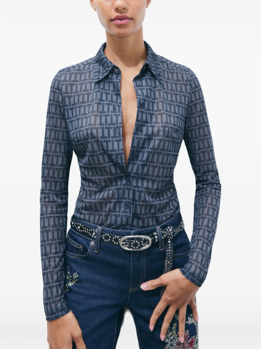 Tory Burch Crêpe overhemd Blauw
