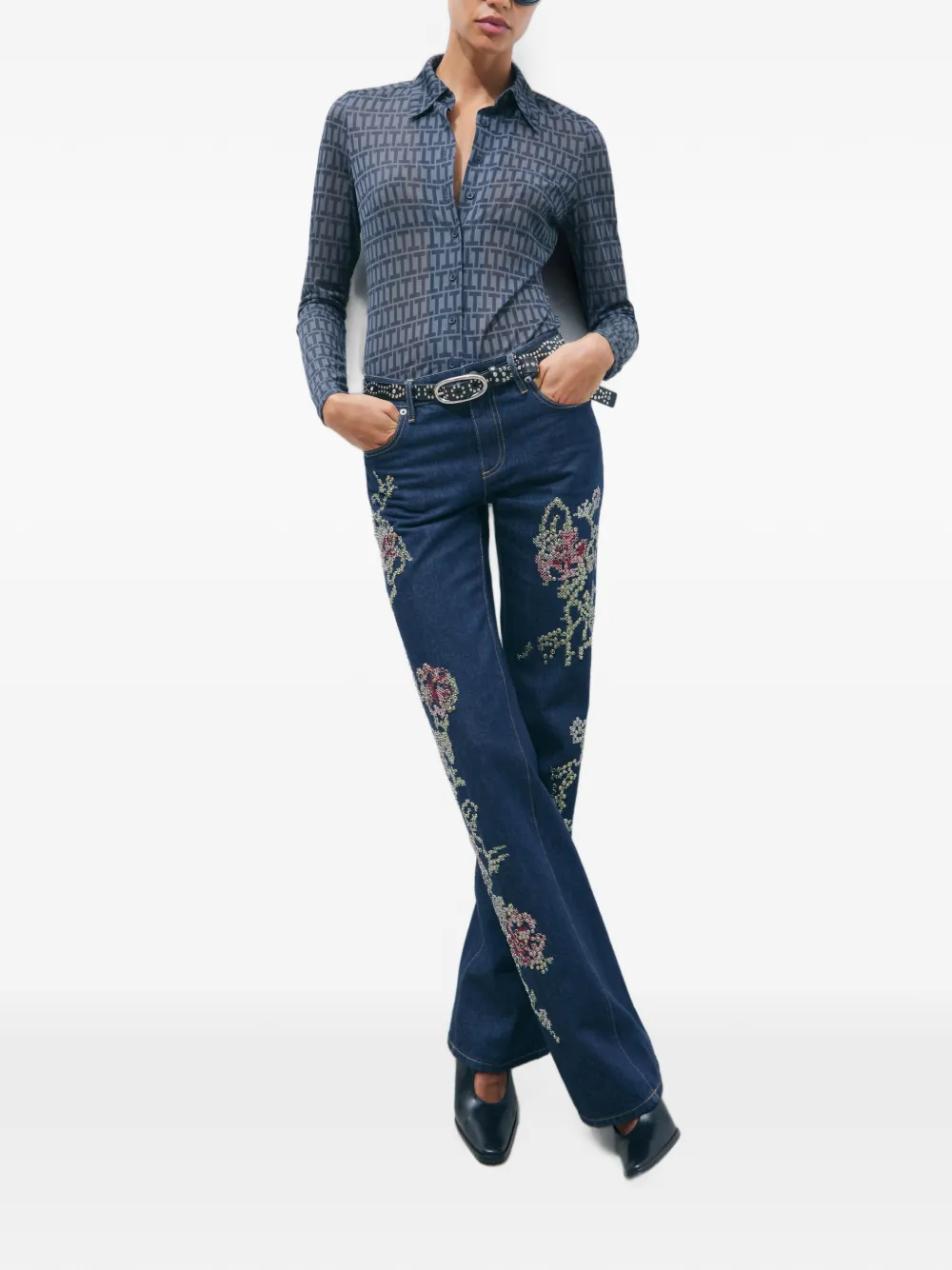 Tory Burch Crêpe overhemd Blauw