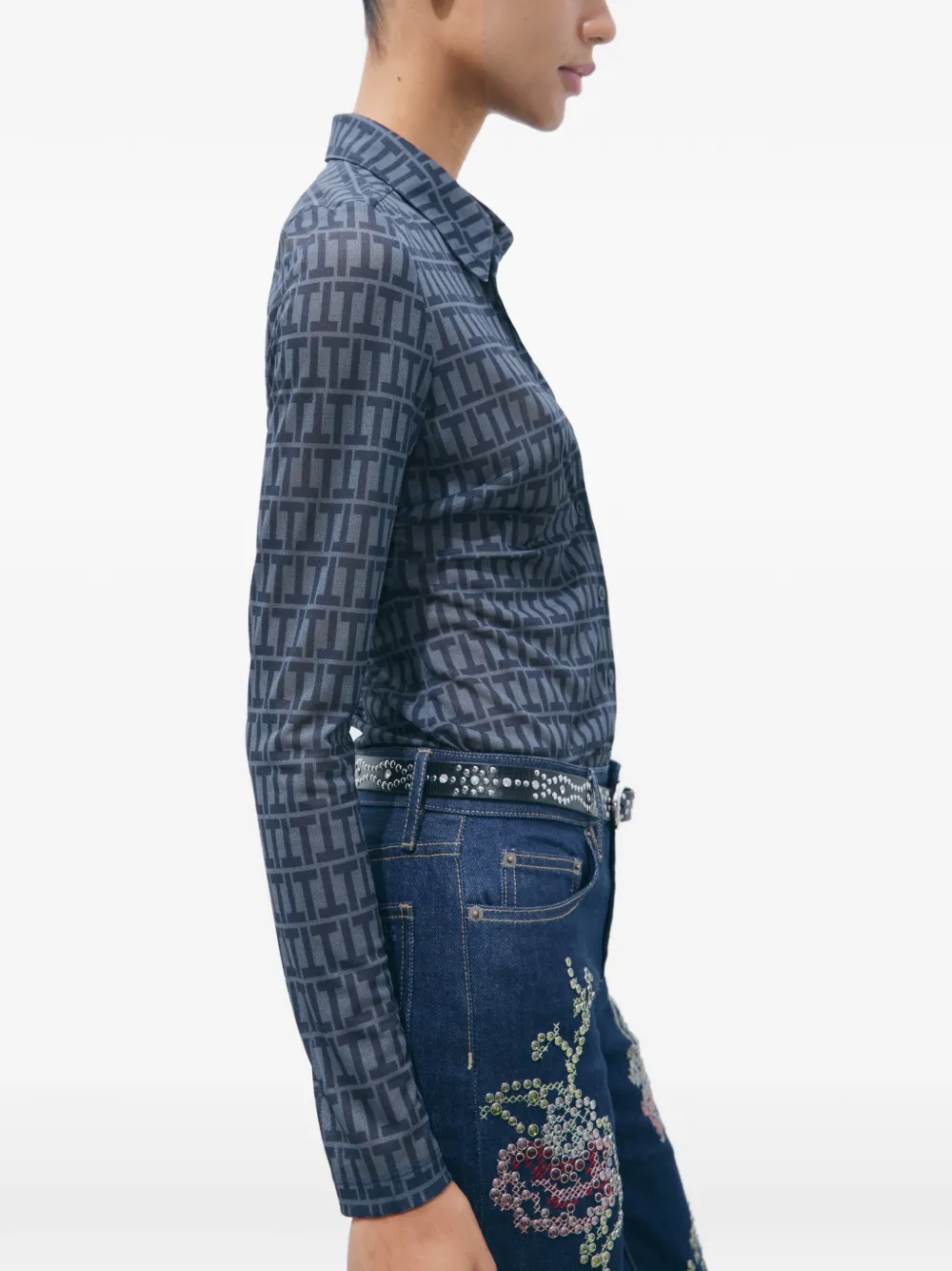 Tory Burch Crêpe overhemd Blauw