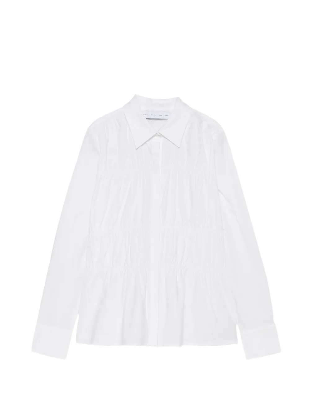 Proenza Schouler White Label Camicia in popeline con ruches - Bianco