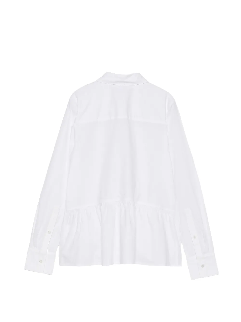 Proenza Schouler White Label Pearl popeline blouse met ruches Wit