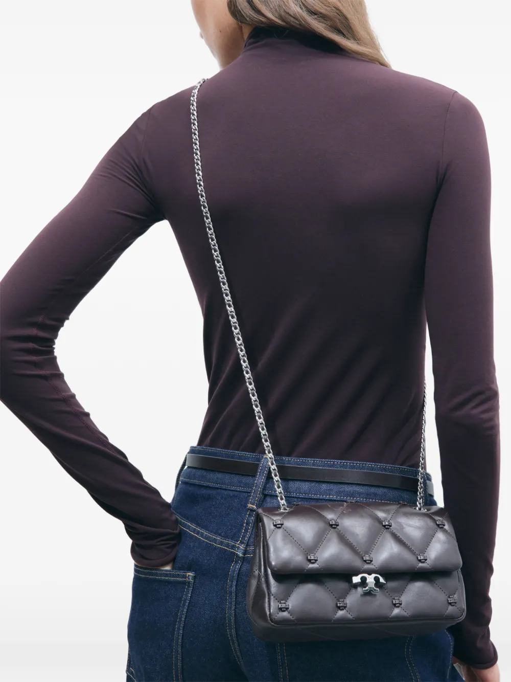 Tory Burch Kleine Bunny Knot schoudertas Bruin
