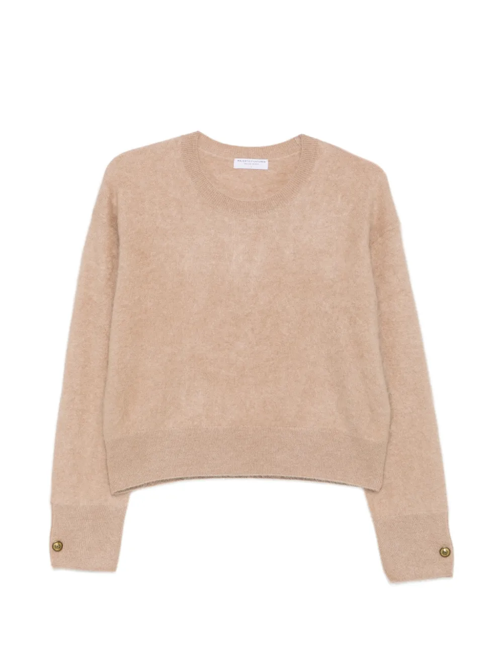 Majestic Filatures button-cuff crew-neck sweater