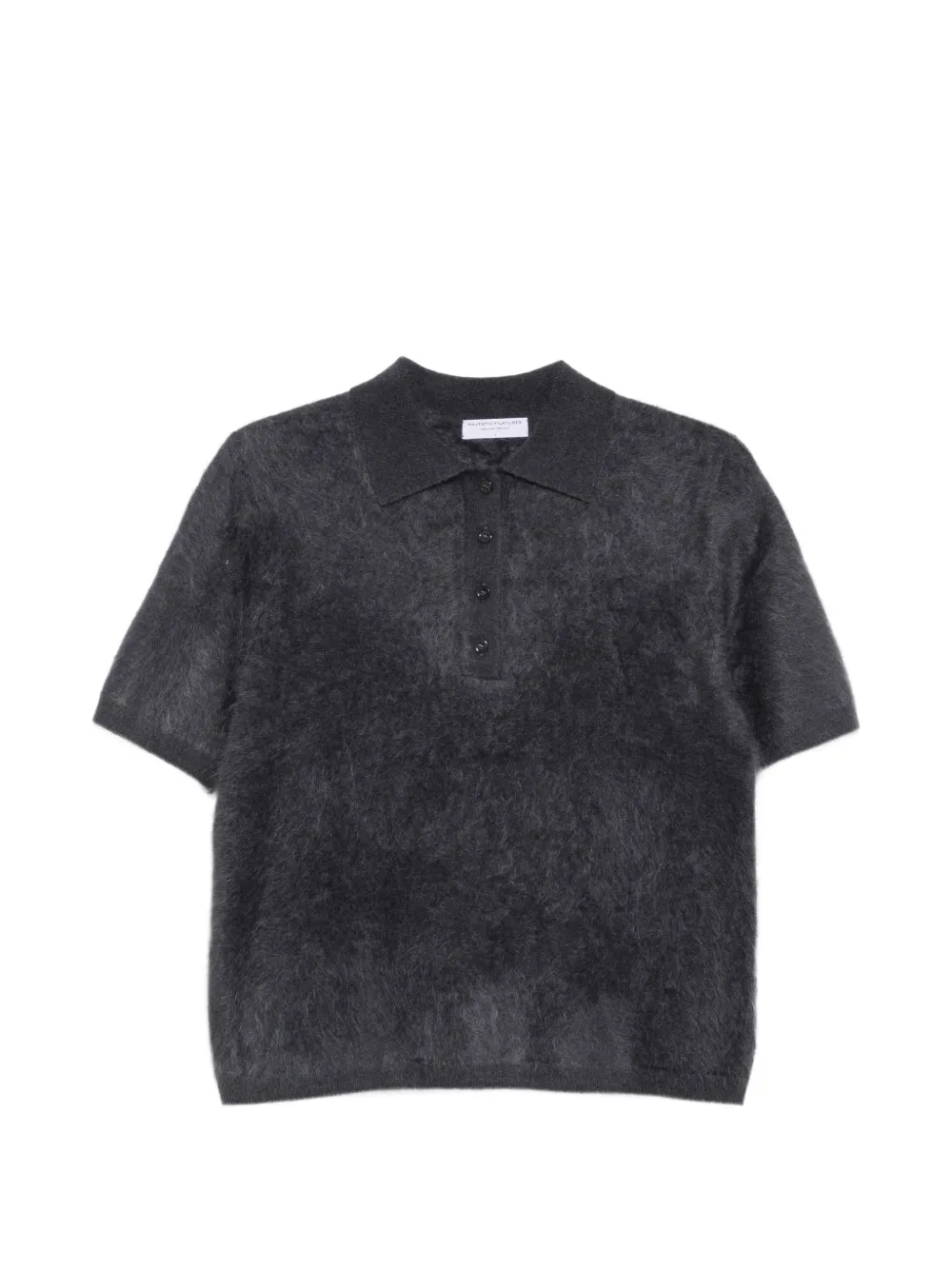 Majestic Filatures brushed-knit short-sleeve polo shirt
