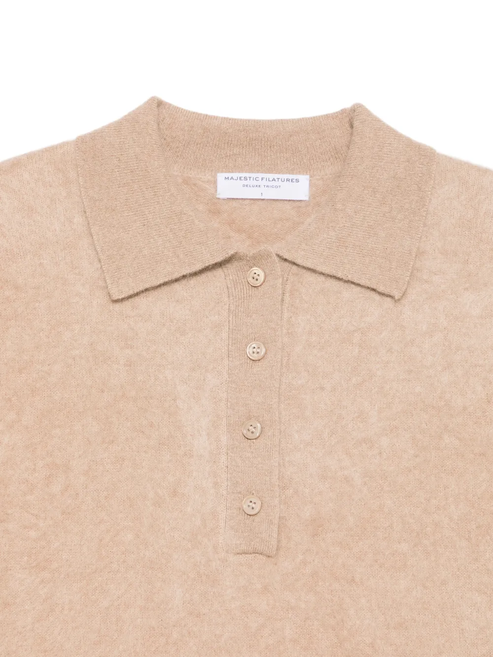 Majestic Filatures Poloshirt met korte mouwen Beige