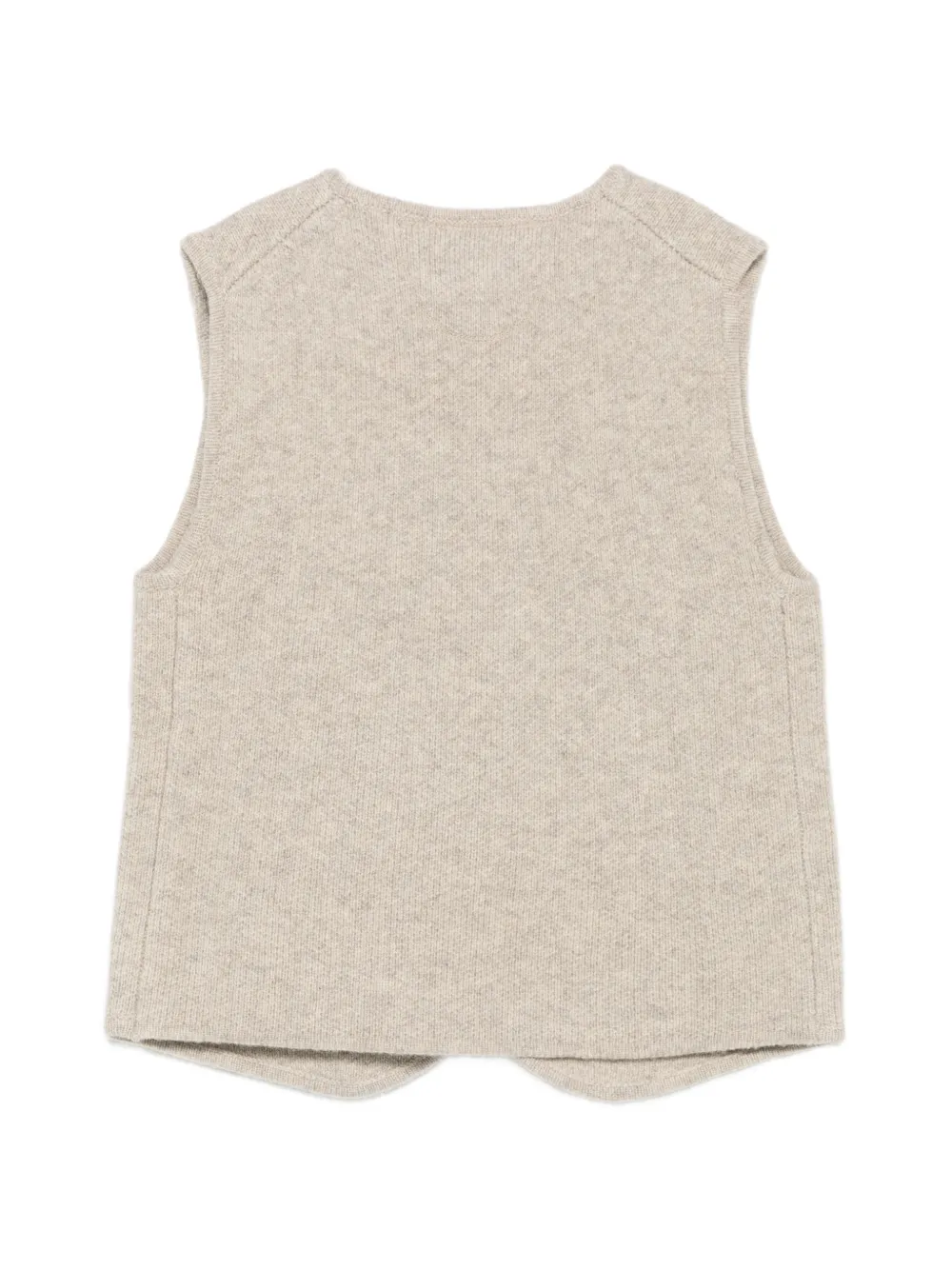 Donsje Gebreid gilet met knoopsluiting Beige