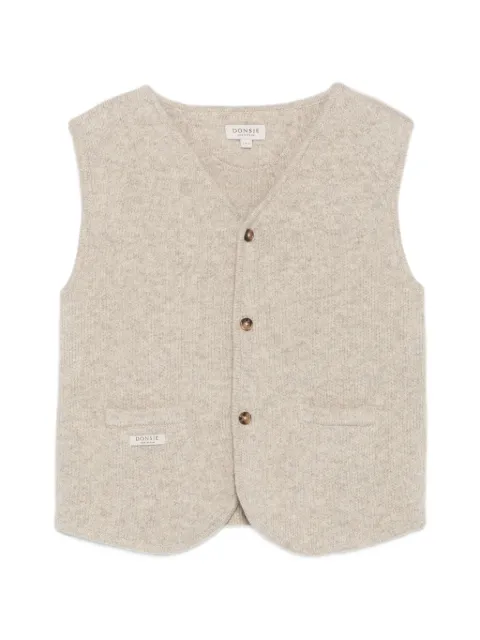 Donsje button-fastening knitted waistcoat