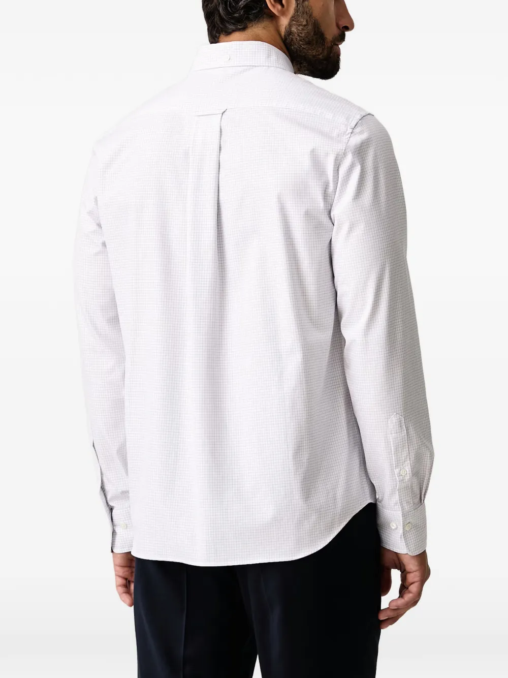 Gant Geruit overhemd Wit