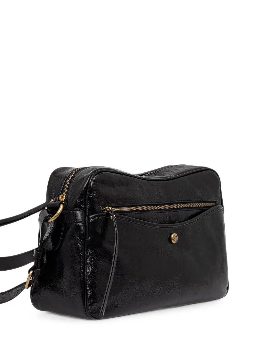 GIANNI CHIARINI Cora leren crossbodytas met textuur Zwart