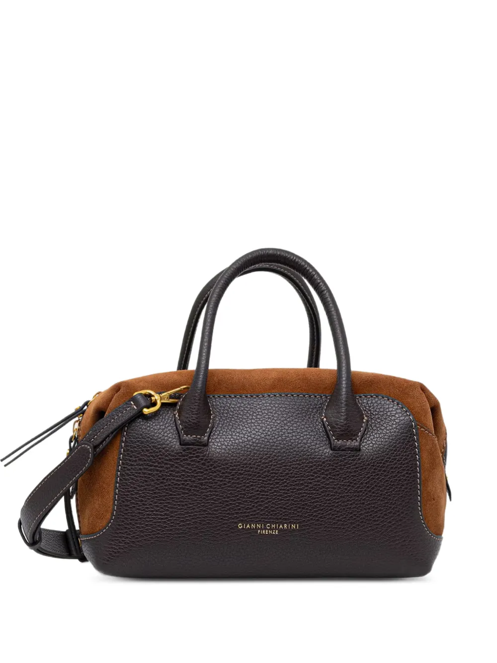 GIANNI CHIARINI Gemma grainy-leather suede-panelled tote bag