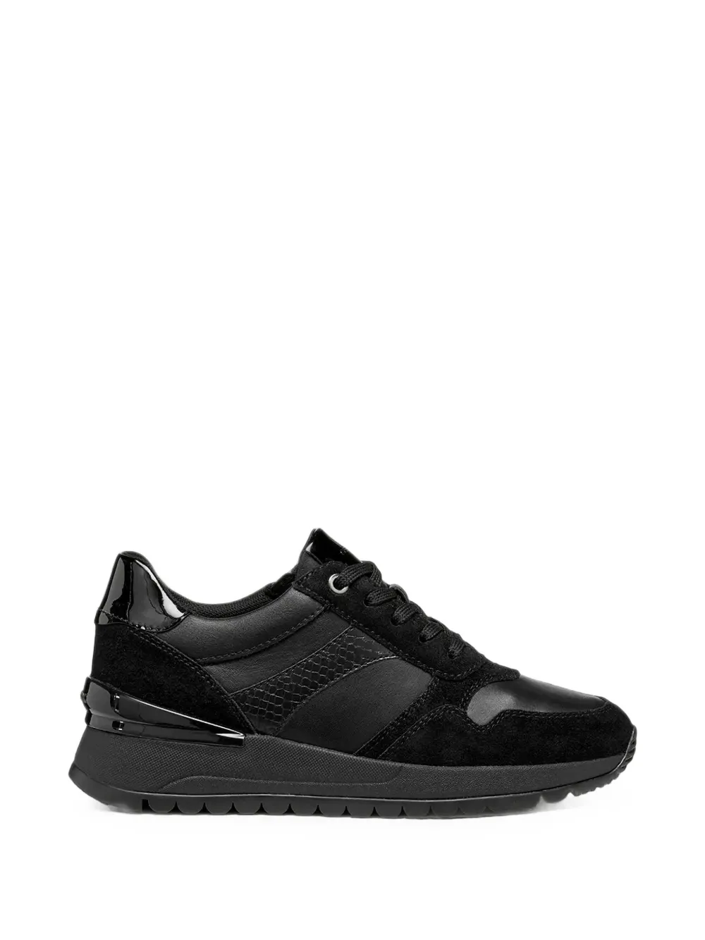Geox panelled snake-effect sneakers