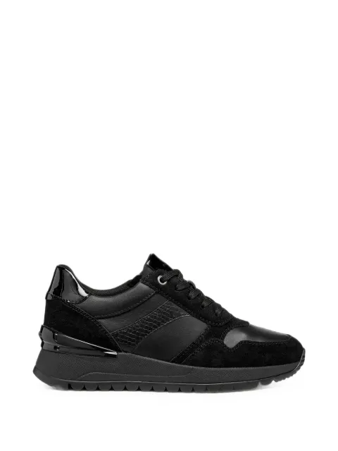 Geox panelled snake-effect sneakers