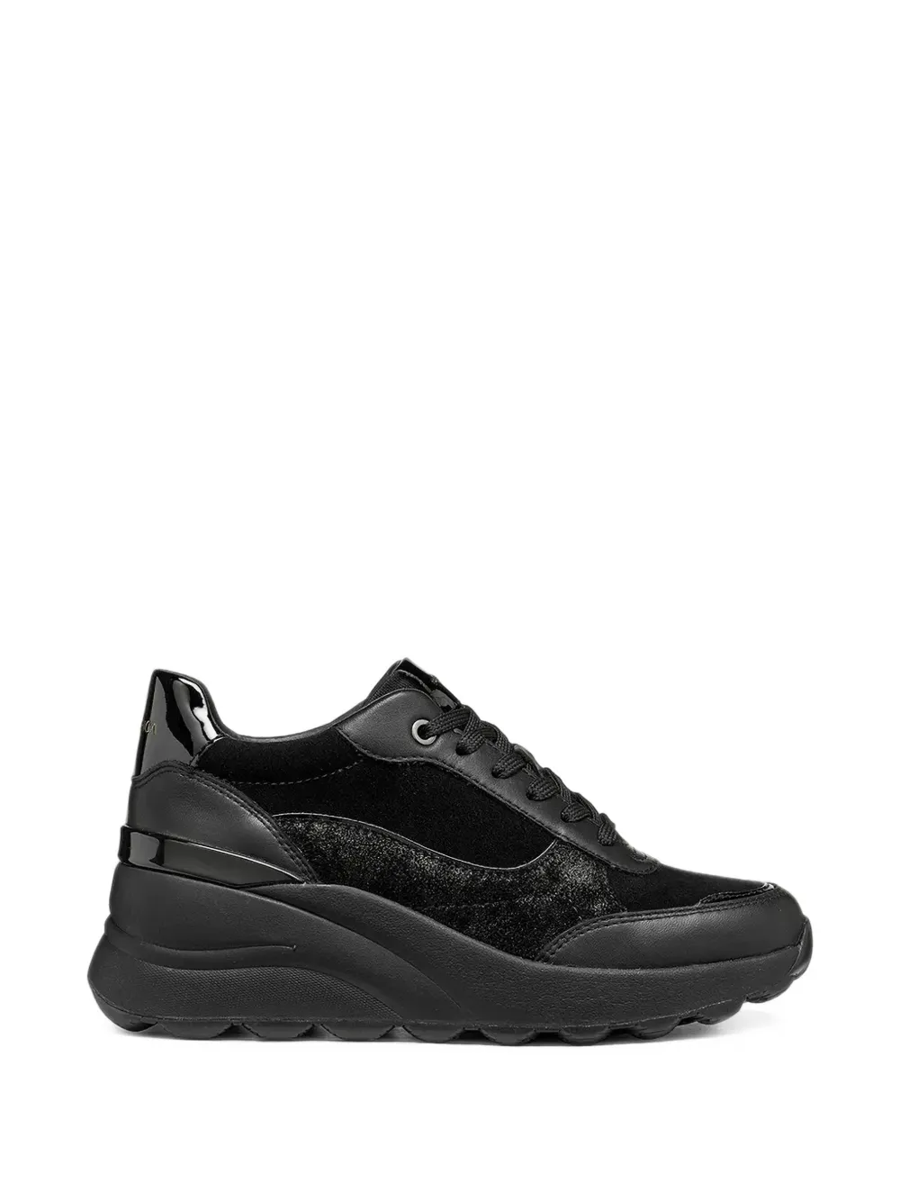Geox Spherica Ec13 patent-panelled chunky sneakers - Schwarz