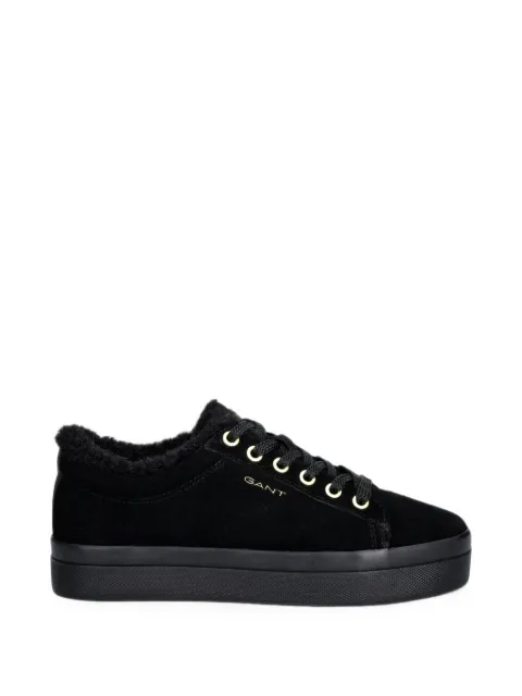 Gant shearling-trim suede sneakers