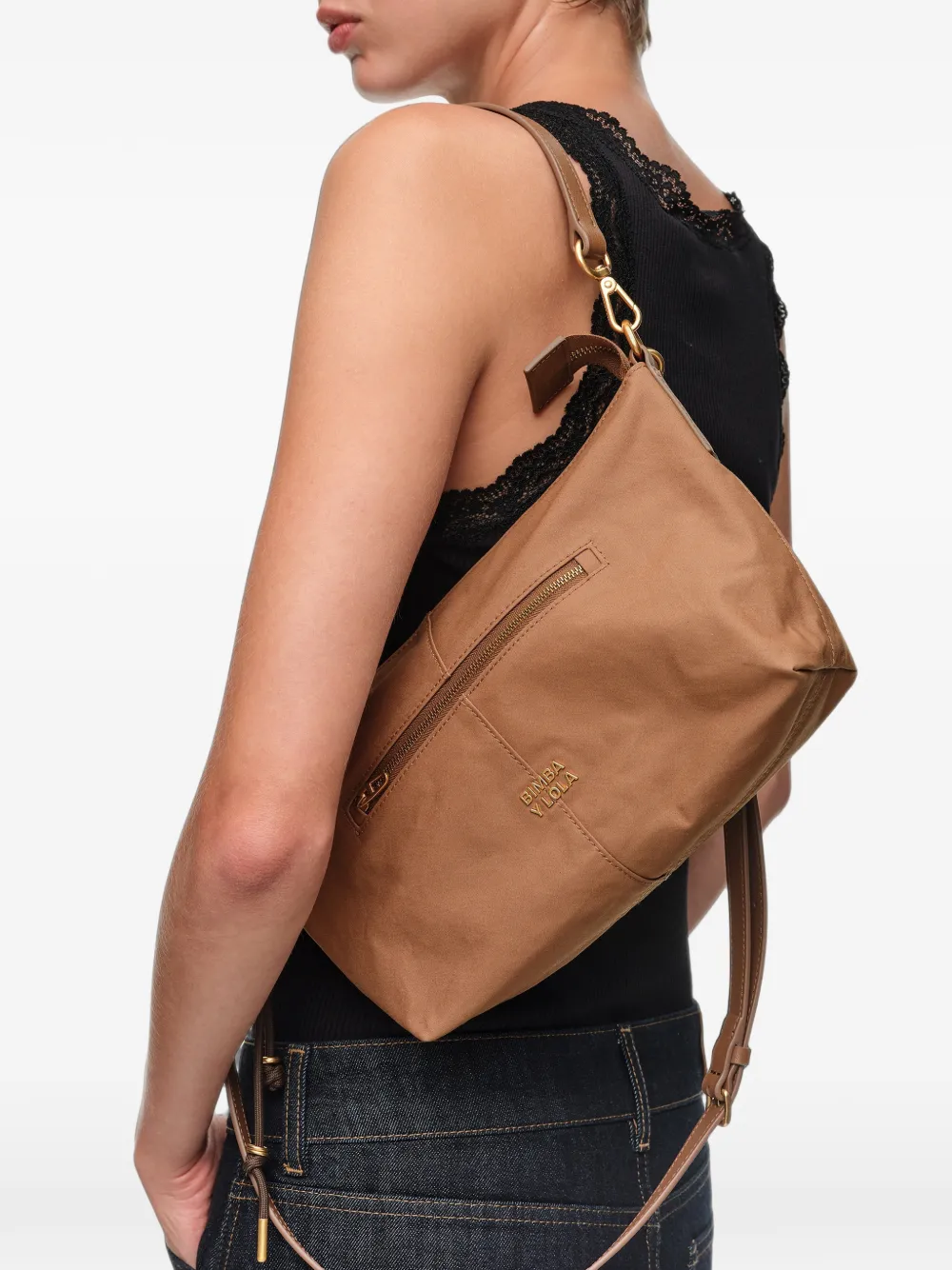 BIMBA Y LOLA Grote Madrid tas Beige