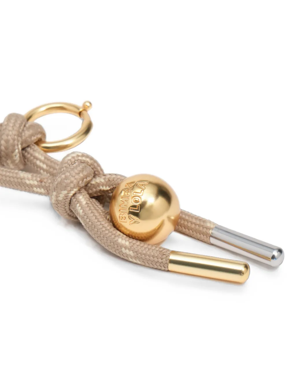 BIMBA Y LOLA Sleutelhanger met naturel handvat Beige
