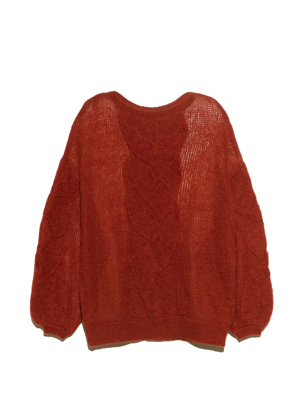 BIMBA Y LOLA brick red mohair cable knit sweater