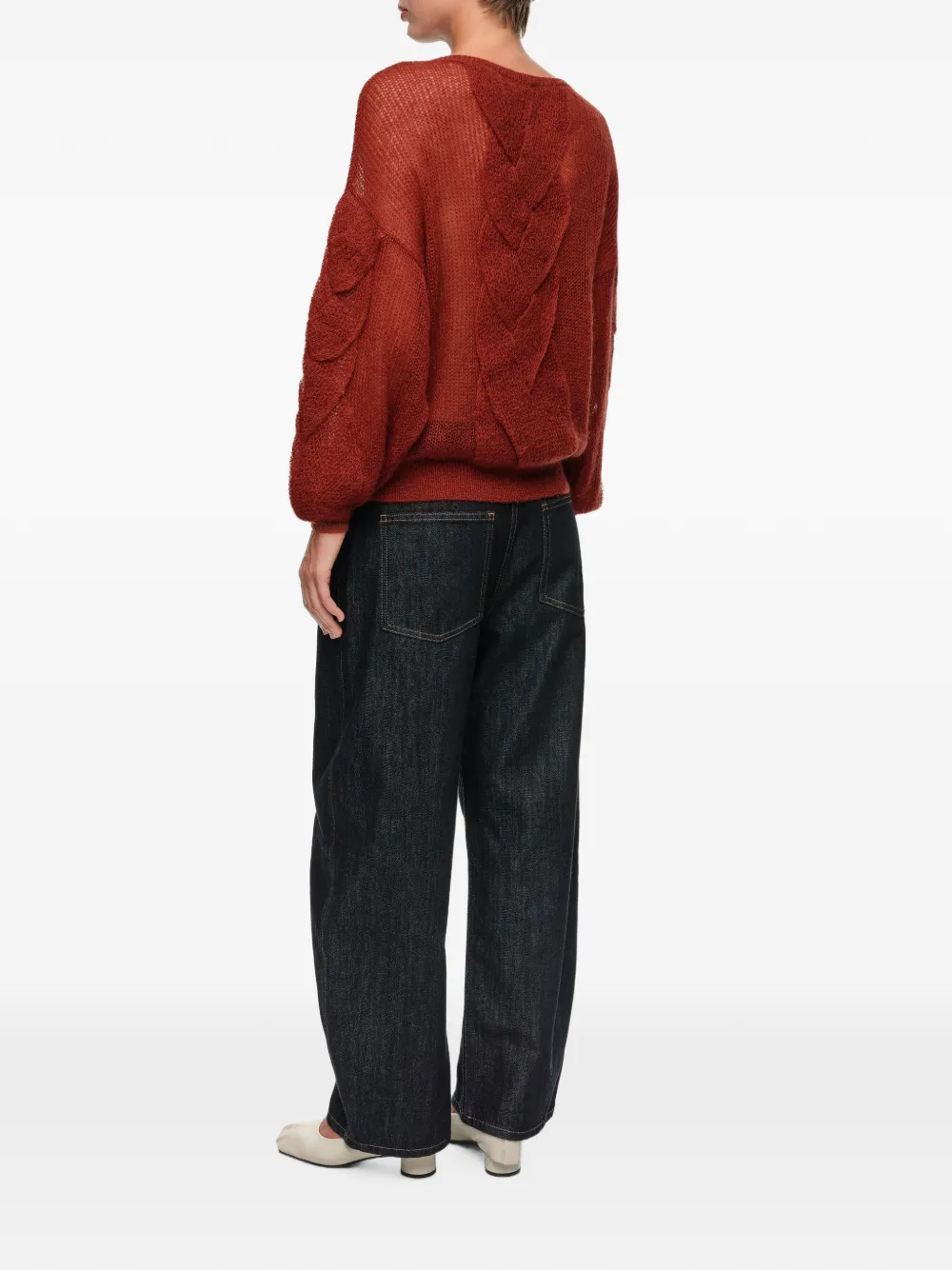 BIMBA Y LOLA Trui met kabelpatroon Rood