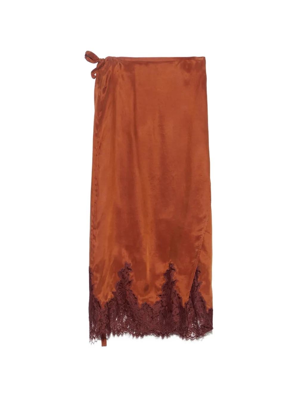BIMBA Y LOLA toffee sarong skirt with lace detailing