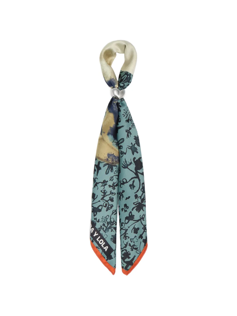 BIMBA Y LOLA watercolor swan scarf charm