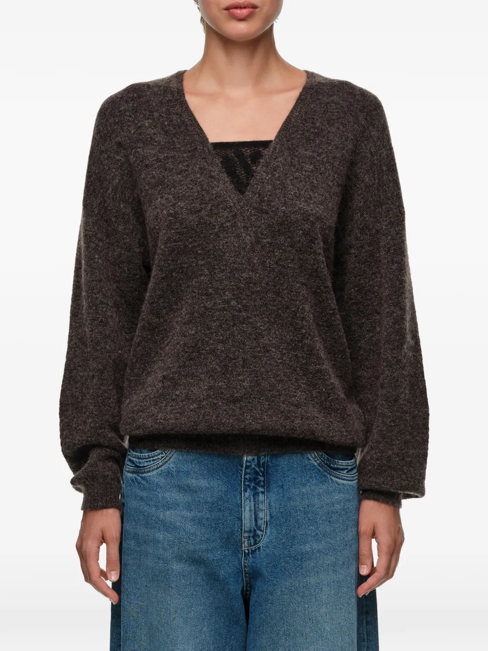 BIMBA Y LOLA Trui met V-hals Bruin