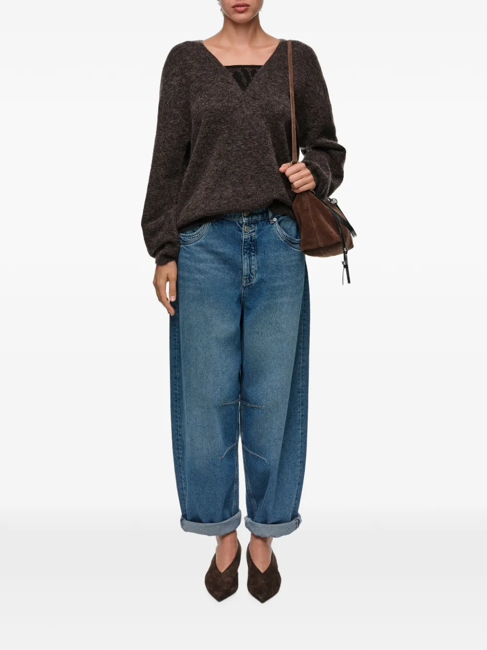 BIMBA Y LOLA Trui met V-hals Bruin