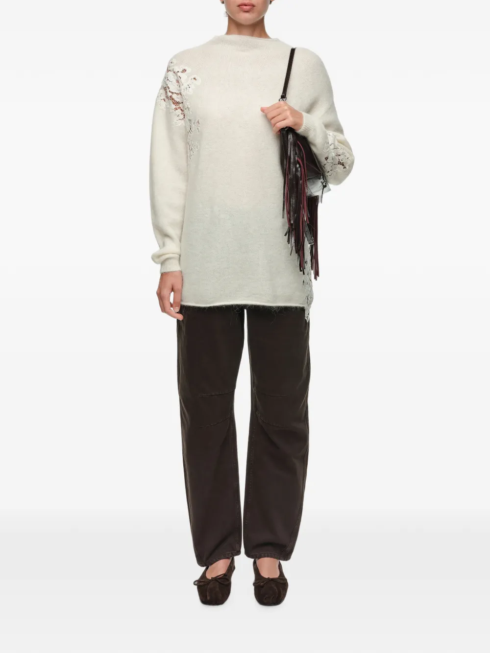 BIMBA Y LOLA Coltrui met kanten details Beige