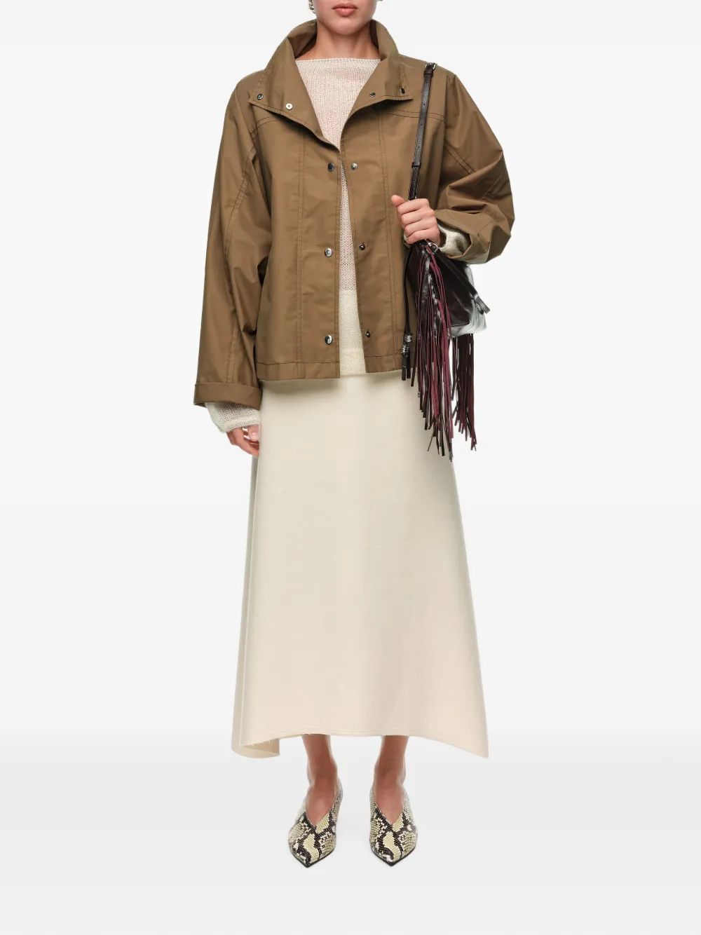 BIMBA Y LOLA Kort jack met vleermuismouwen Bruin