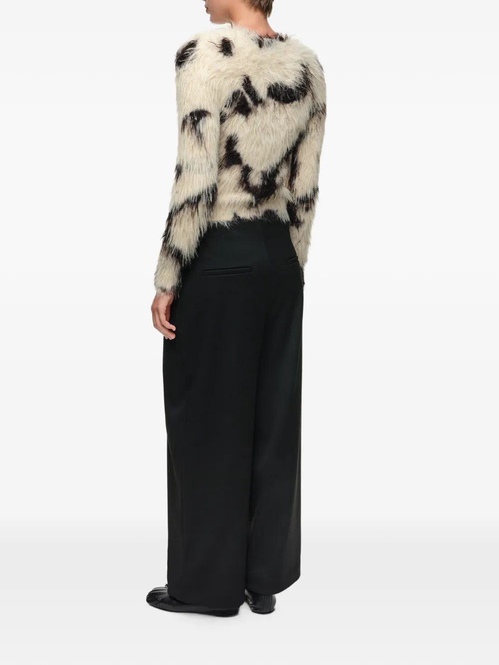 BIMBA Y LOLA Vest van ponybont met rechte pasvorm Beige