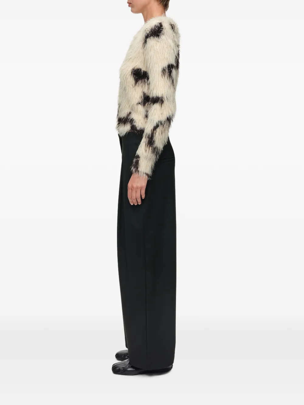 BIMBA Y LOLA Vest van ponybont met rechte pasvorm Beige