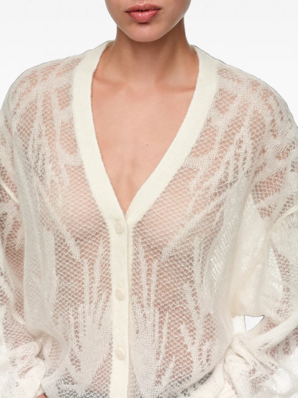 BIMBA Y LOLA Vest met opengewerkt patroon Beige