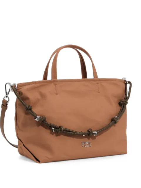 BIMBA Y LOLA medium light brown cotton shopper bag