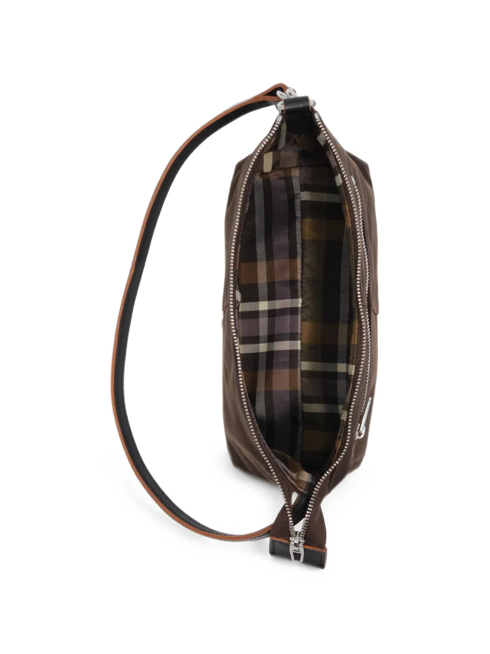 BIMBA Y LOLA Kleine gecoate crossbodytas Bruin