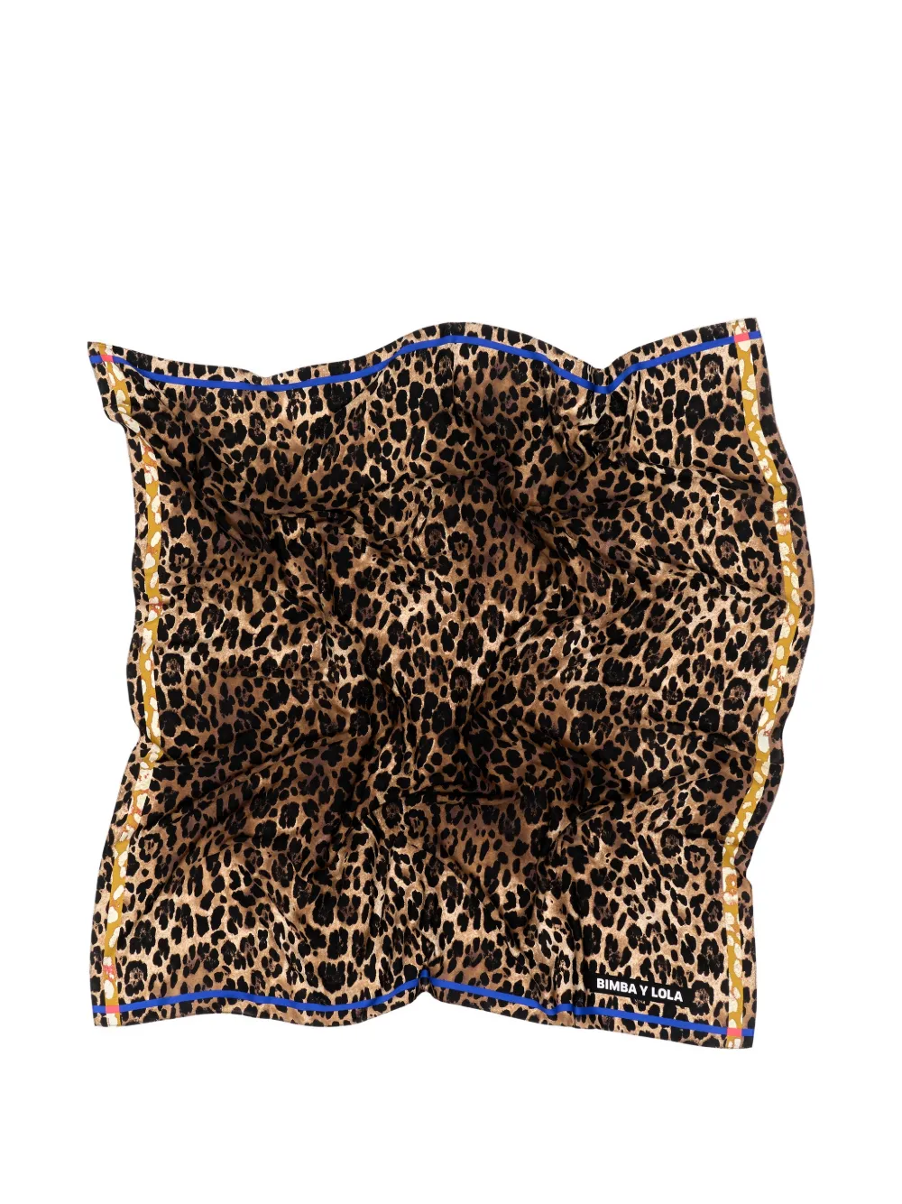 BIMBA Y LOLA Sjaal met luipaardprint en contrastrand Bruin