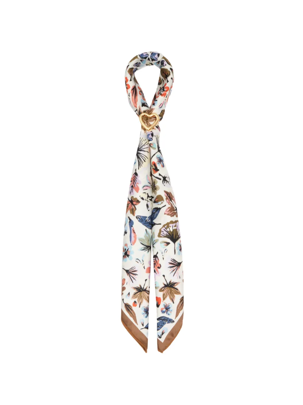 BIMBA Y LOLA floral-print heart-ring scarf