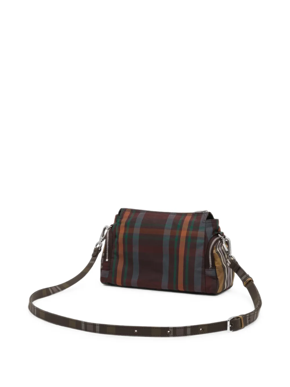 BIMBA Y LOLA Kleine tas met tartan-ruit en zak Bruin