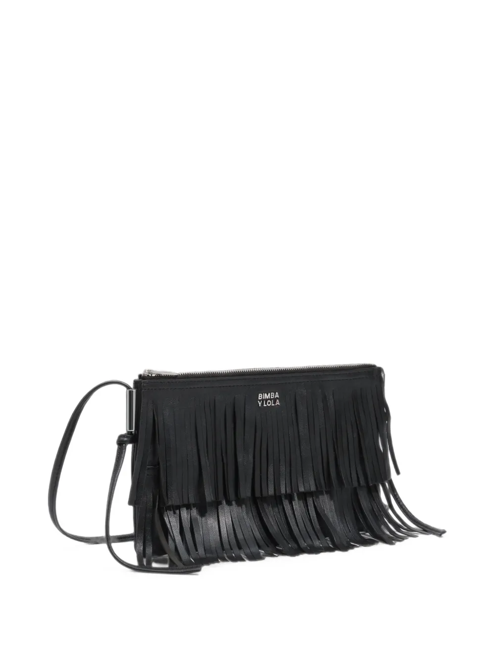 BIMBA Y LOLA Kleine clutch met franje Zwart
